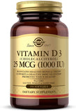 Solgar Vitamin D3 1,000 IU softgels front view