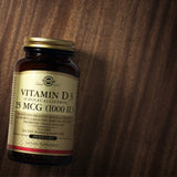 Solgar Vitamin D3 1,000 IU softgels in hand