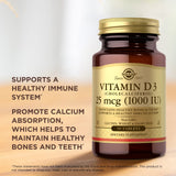 Solgar Vitamin D3 1000 IU Capsules in hand