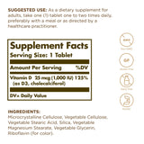 Solgar Vitamin D3 1000 IU Capsules side view