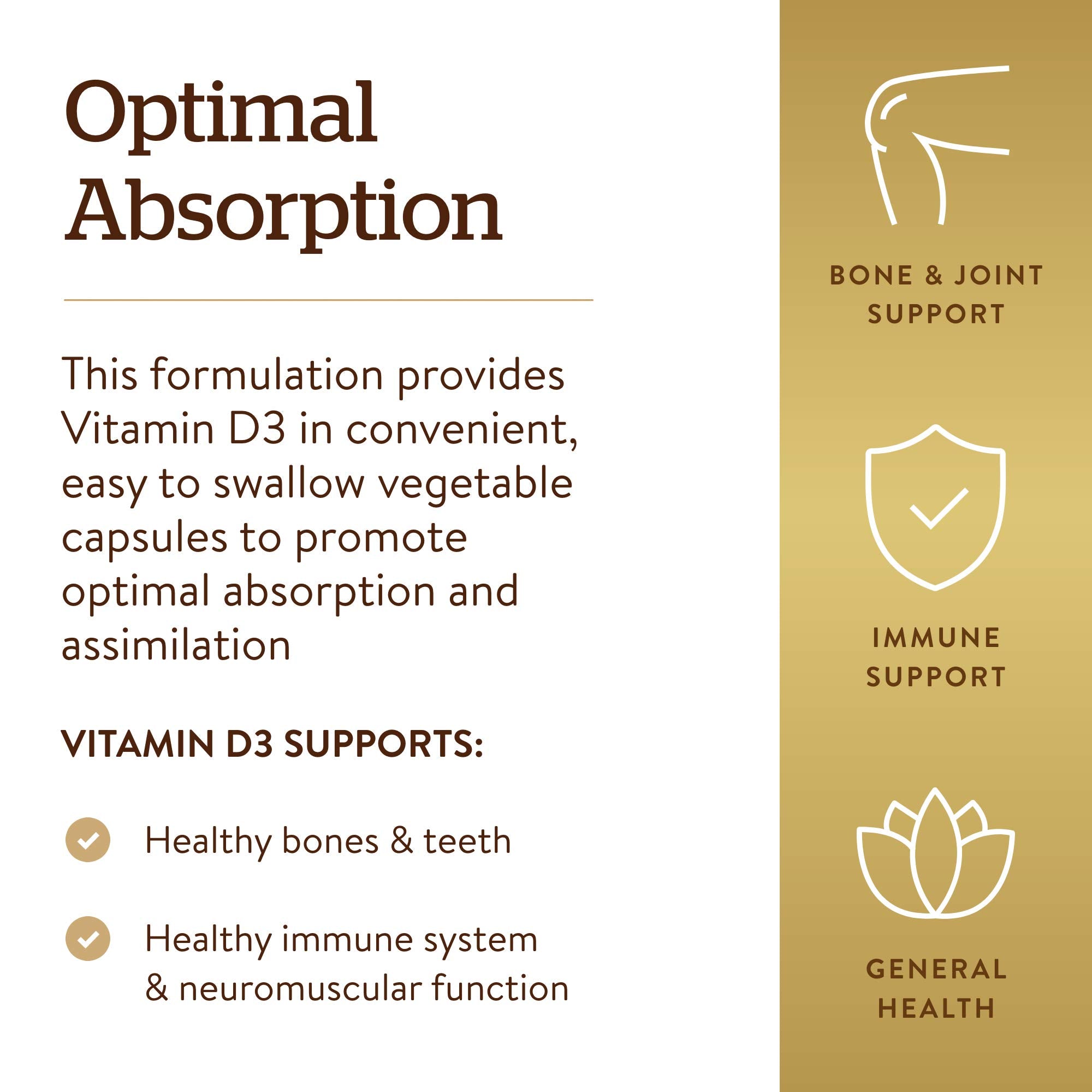 Solgar Vitamin D3 5000 IU Vegetable Capsules close-up