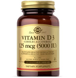 Solgar Vitamin D3 5000 IU Vegetable Capsules front view