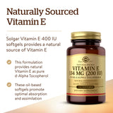 Solgar Vitamin E 200 IU Alpha Softgels packaging