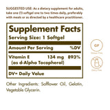 Solgar Vitamin E 200 IU Alpha Softgels side view