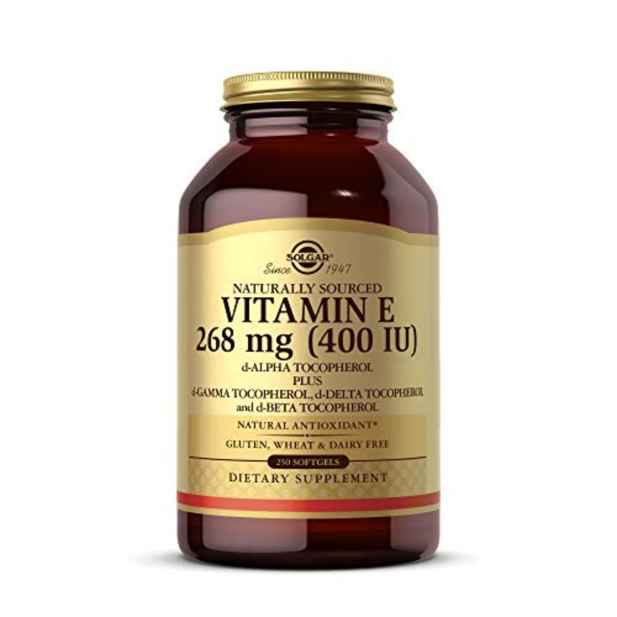 Solgar Vitamin E 260g softgels front view