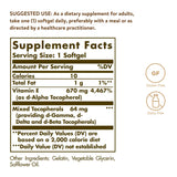 Solgar Vitamin E 400 IU softgels side view showing capsule