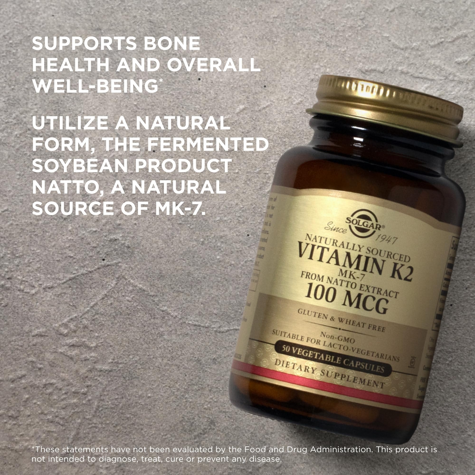 Solgar Vitamin K2 100mcg Capsules opened bottle