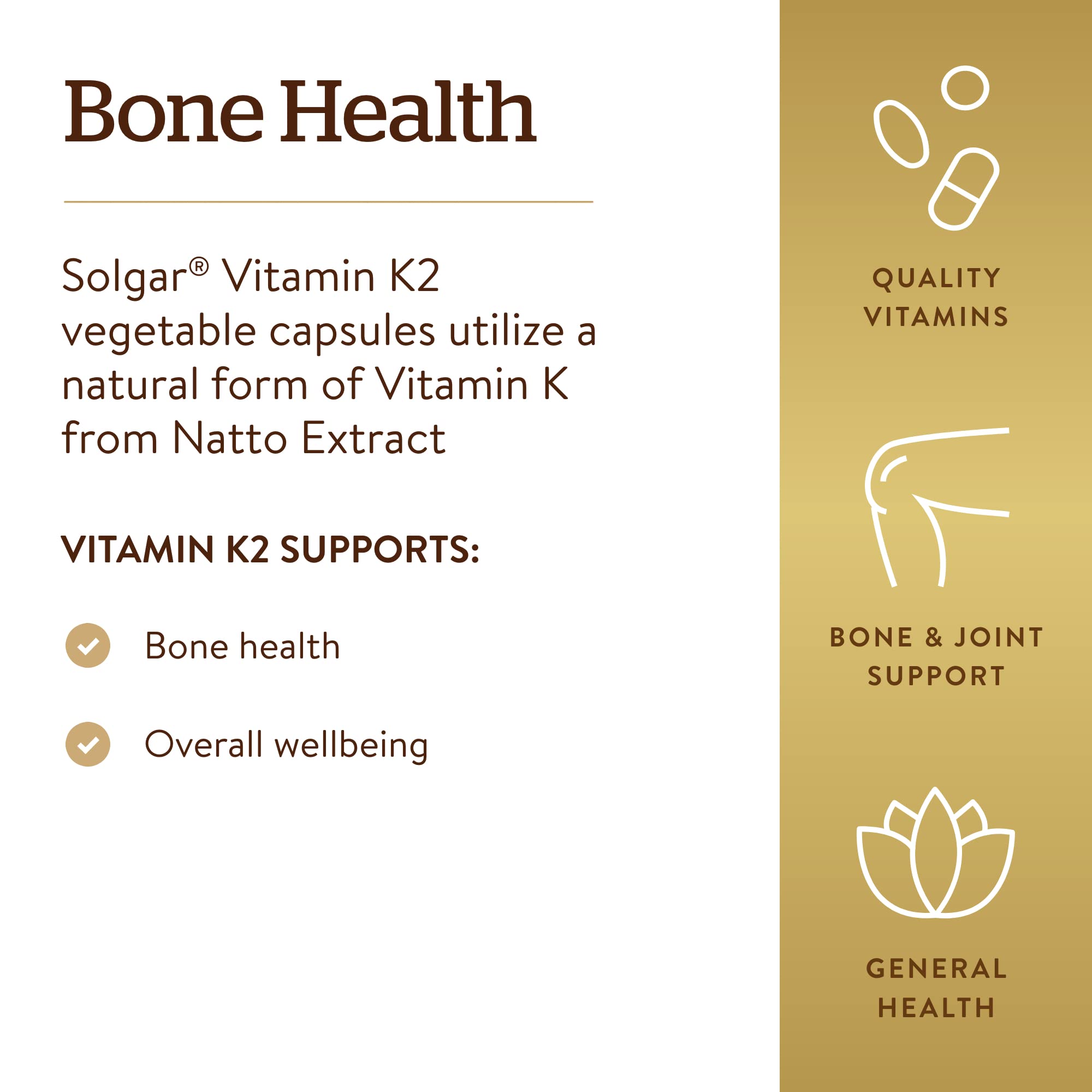 Solgar Vitamin K2 Menaquinone-7 Capsules ingredients list