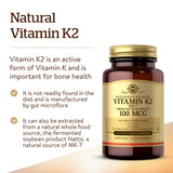 Solgar Vitamin K2 Menaquinone-7 Capsules packaging