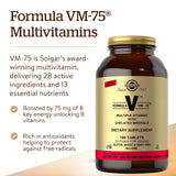 Solgar VM-75 Multivitamin & Mineral Supplement 540g side view