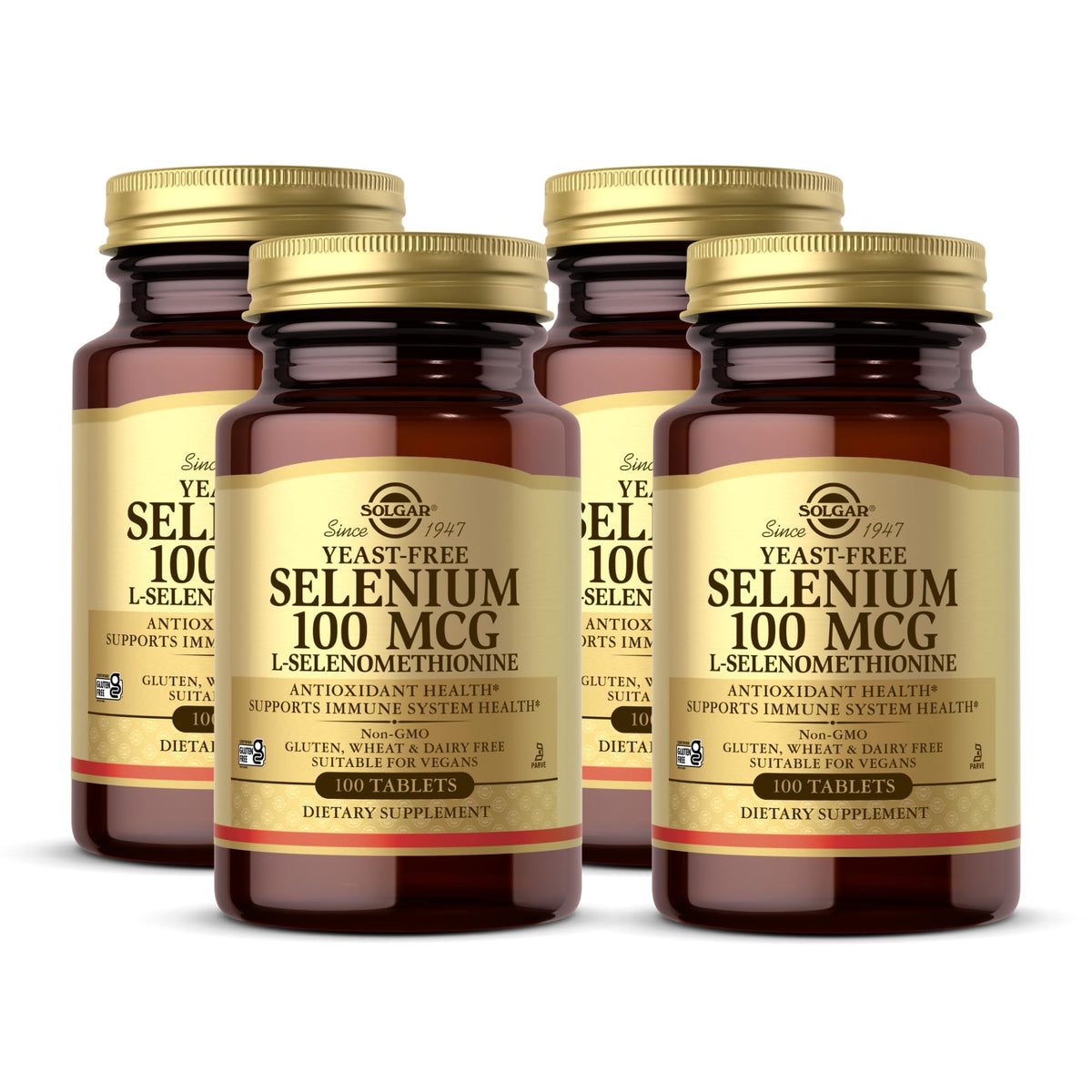 Solgar Yeast-Free Selenium 100 mcg 100 Tablets front view