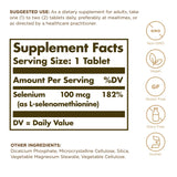 Solgar Yeast-Free Selenium 100 mcg 100 Tablets side view