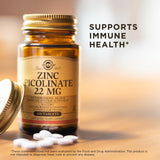Solgar Zinc Picolinate 90 Capsules on a wooden table