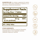 Solgar Zinc Picolinate 90 Capsules side view