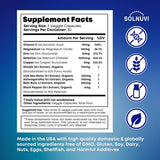 SOLNUVI Shilajit Complex Capsules side view showing capsule details