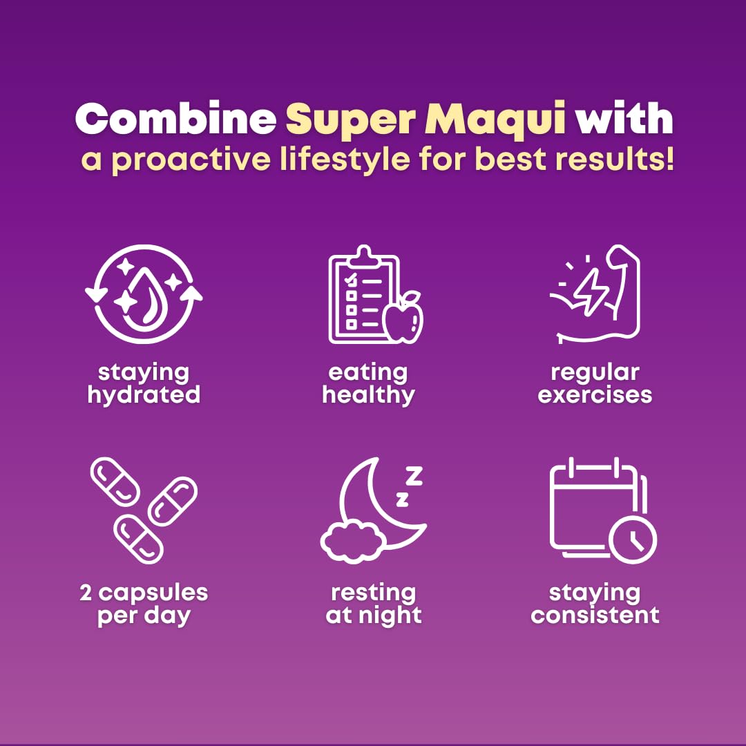 SOLNUVI Super Maqui Berry Supplement close-up of capsules