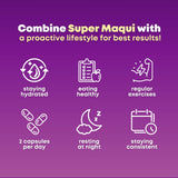 SOLNUVI Super Maqui Berry Supplement close-up of capsules