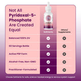 Soltrients B6 (Pyridoxal Phosphate) supplement on a wooden table