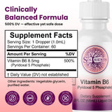 Soltrients B6 (Pyridoxal Phosphate) supplement with a glass of water