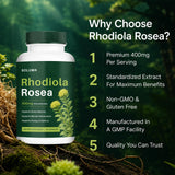 soluma Rhodiola Rosea 400mg Capsules close-up of capsules
