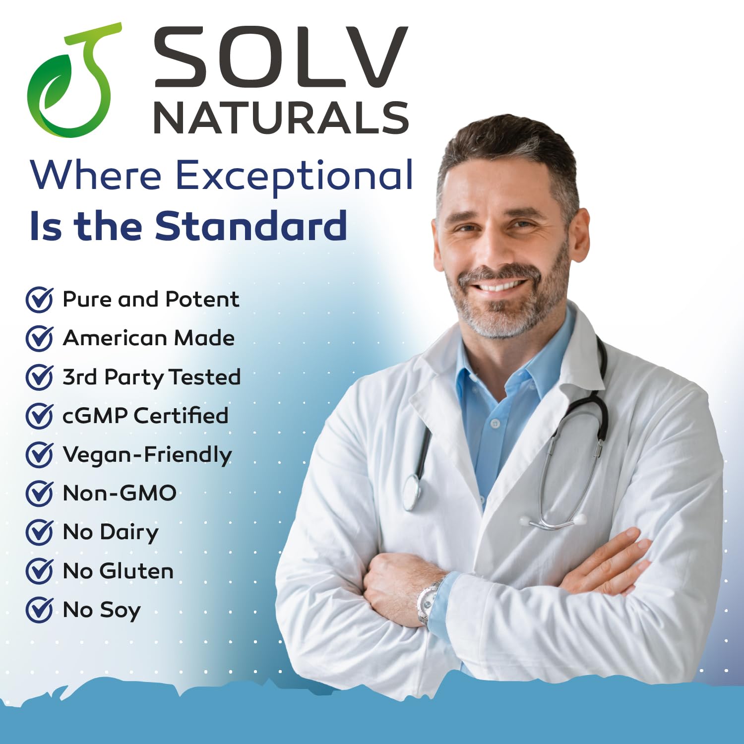 SOLV NATURALS Prostate Support Supplement back view with nutritional information