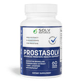 SOLV NATURALS Prostate Support Supplement front view with packaging