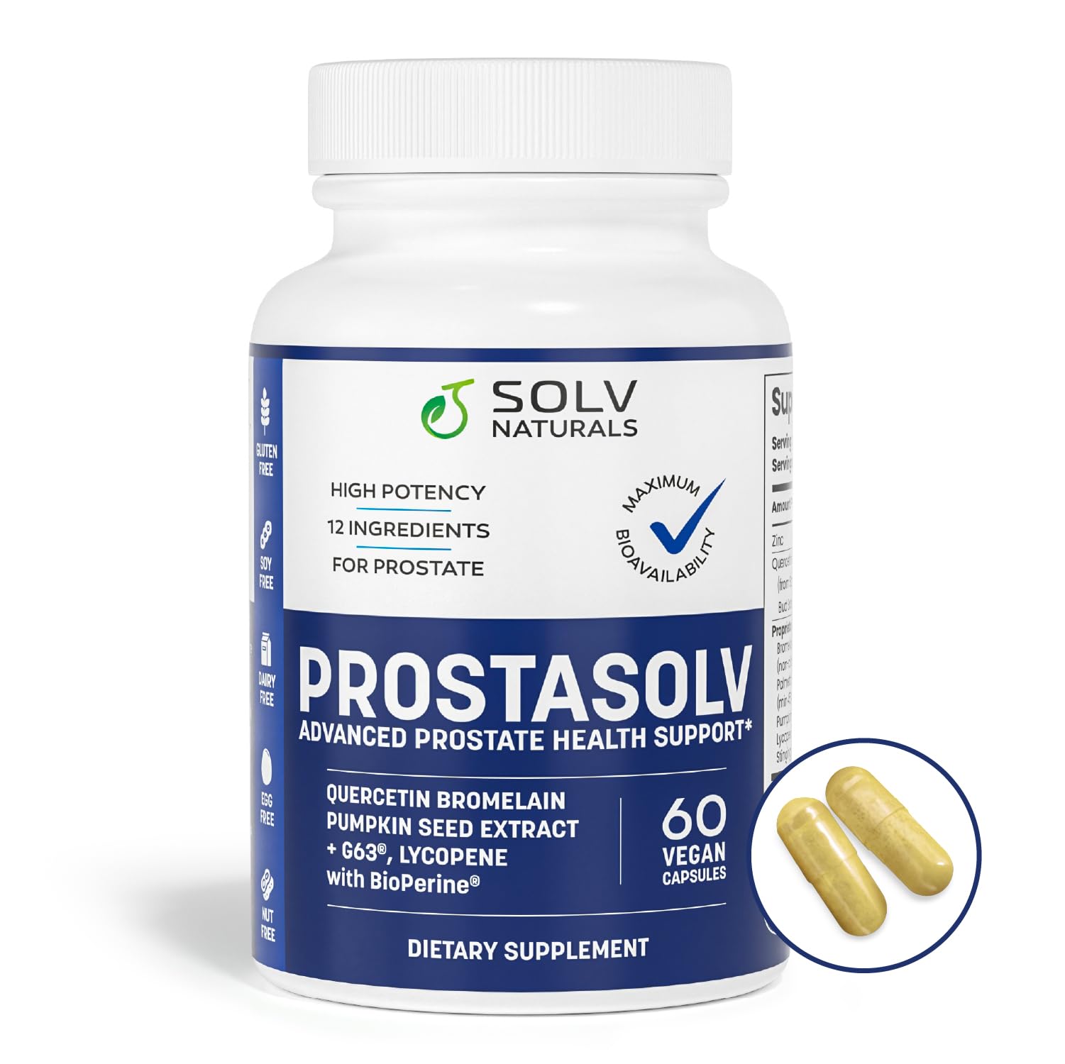 SOLV NATURALS Prostate Support Supplement in a natural setting