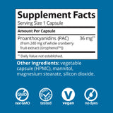 Solv Wellness Cranberry Supplement side view showing label details