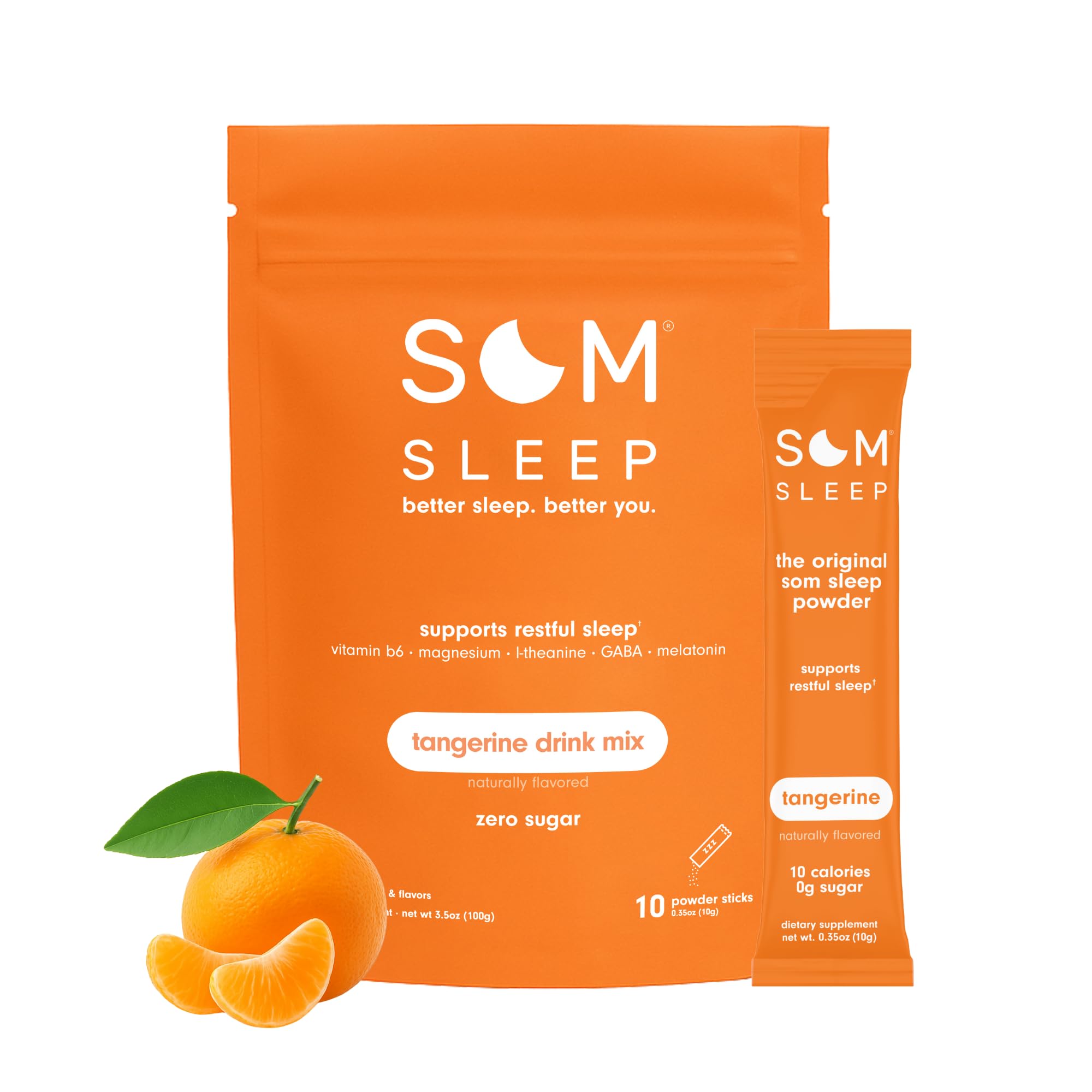 Som Sleep Restorative Sleep Drink Mix back view packaging