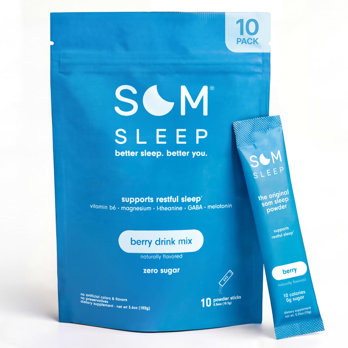 Som Sleep Restorative Sleep Drink Mix packaging front view