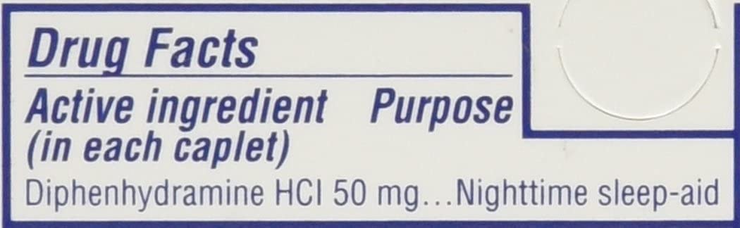 Sominex Night-Time Sleep Aid Tablets with a glass of water
