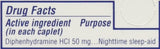 Sominex Night-Time Sleep Aid Tablets with a glass of water