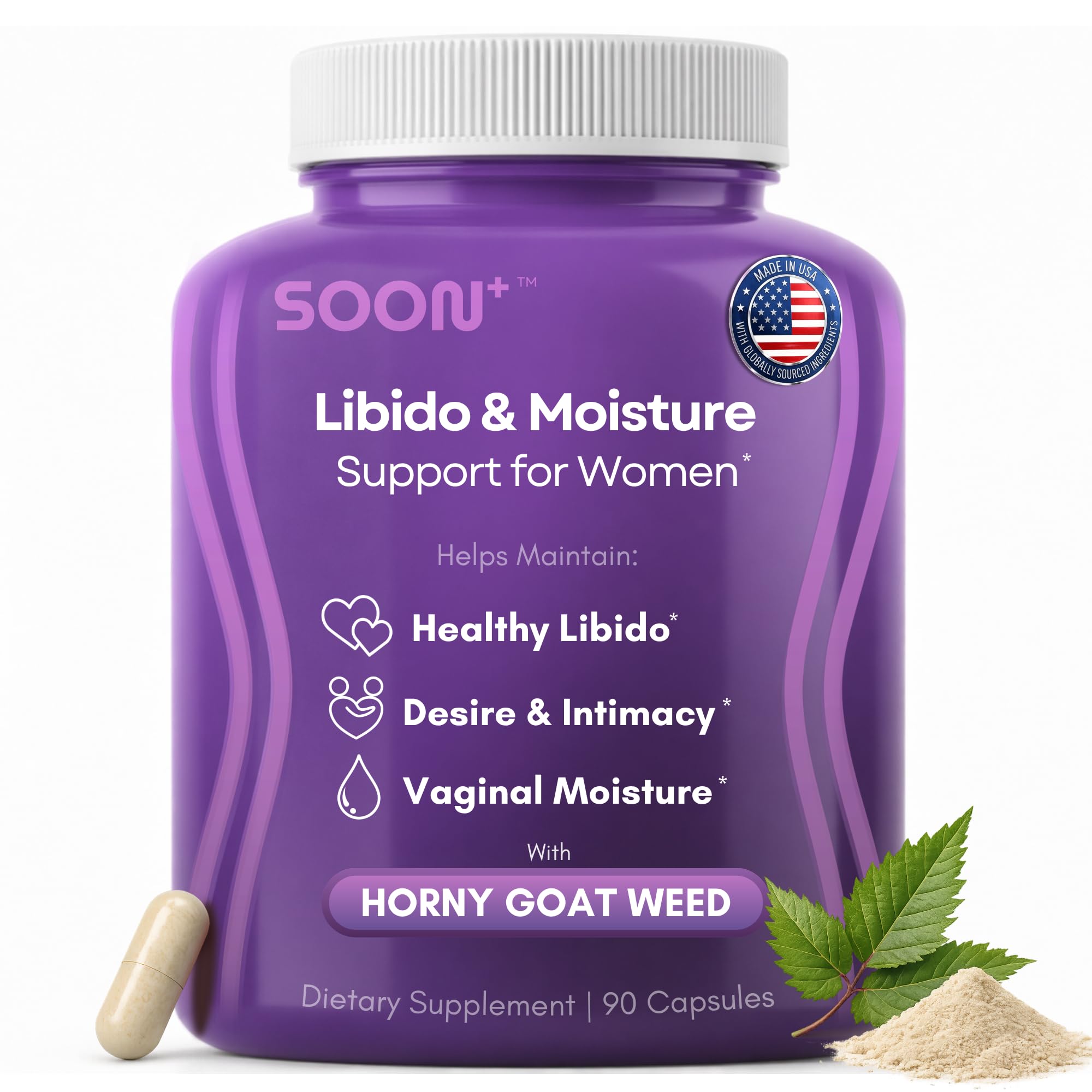 SOON+ Horny Goat Weed Supplement bottle front view