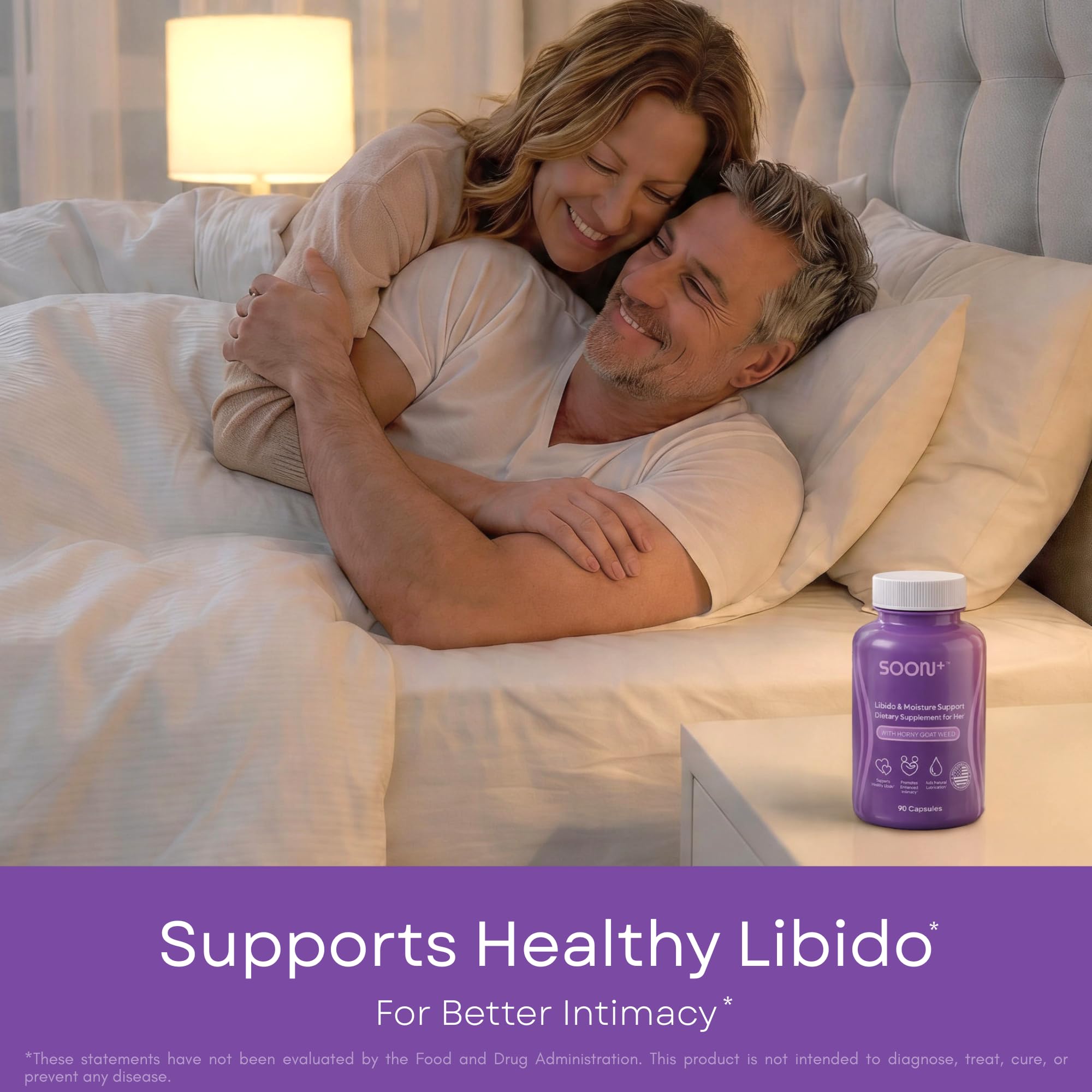 SOON+ Horny Goat Weed Supplement side view with label