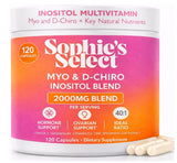 Sophie's Select Myo Inositol 2000mg + D-Chiro Inositol capsules front view