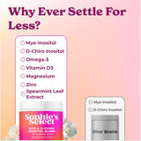 Sophie's Select Myo Inositol 2000mg + D-Chiro Inositol capsules with a glass of water