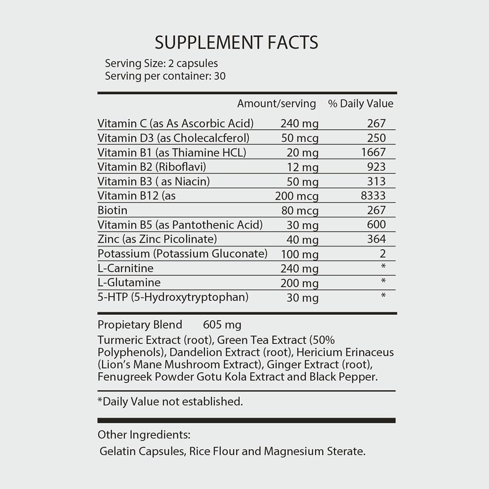 Sori Wellness capsules with ingredients list