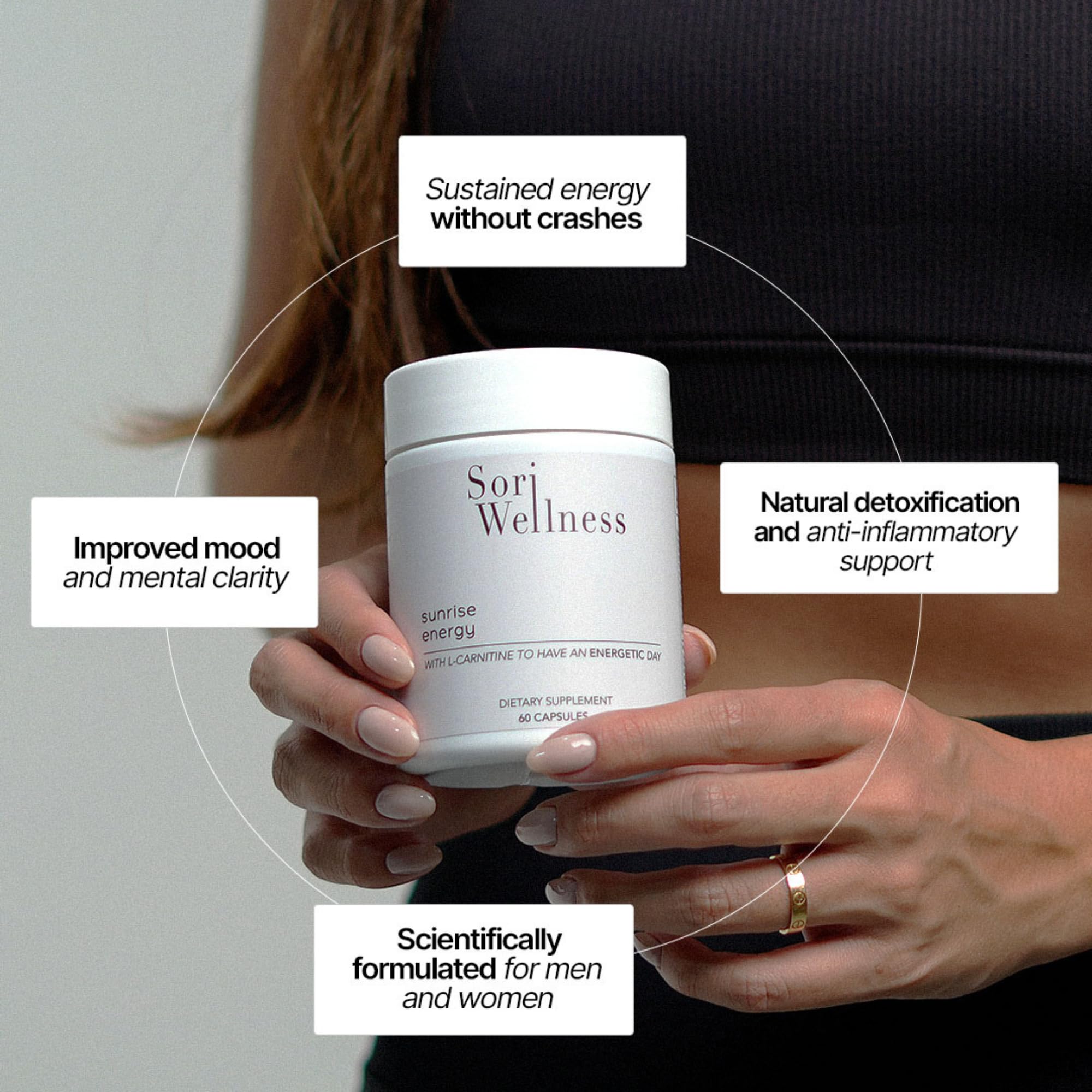 Sori Wellness Sunrise Energy capsules close-up