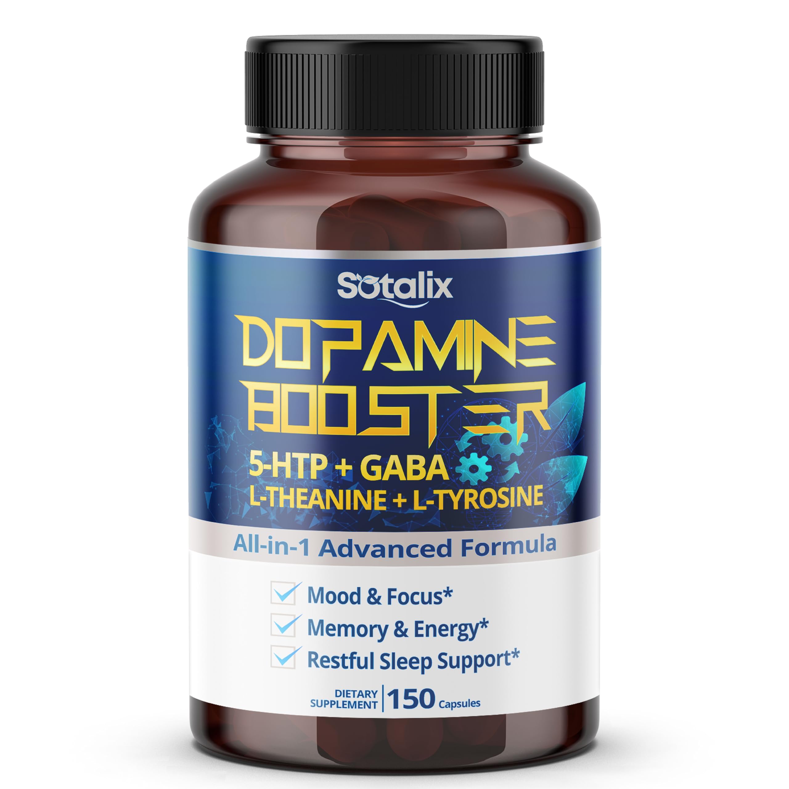 SOTALIX 5-HTP + GABA Supplement bottle front view