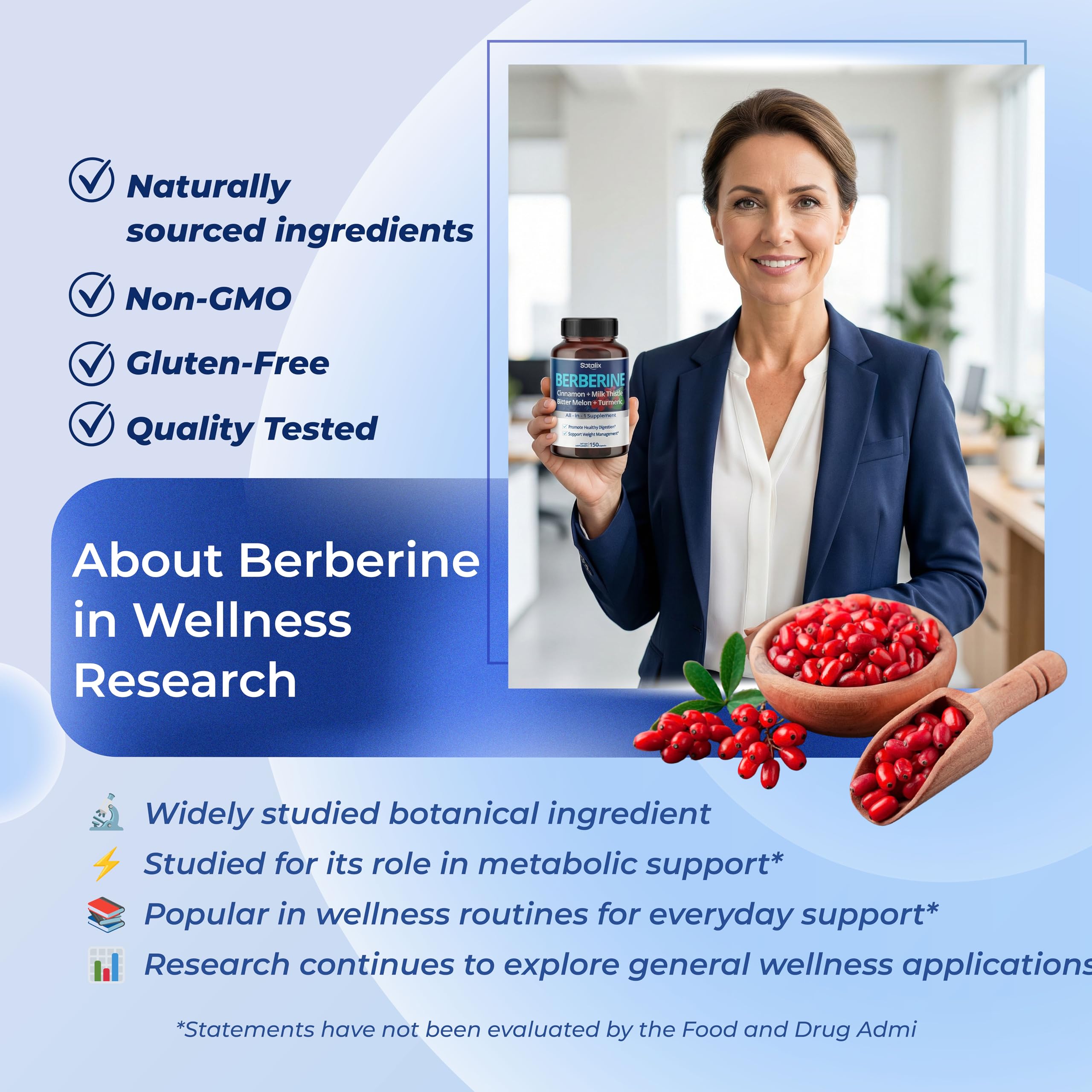 SOTALIX Berberine Supplement with Ceylon Cinnamon ingredients