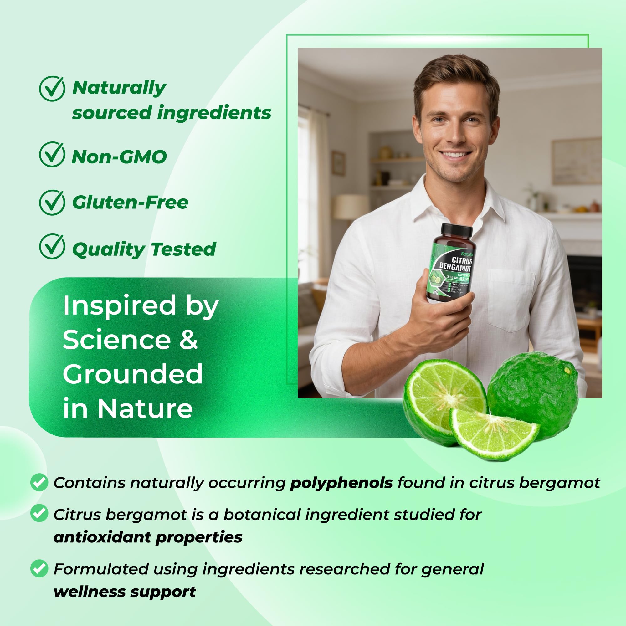 SOTALIX Citrus Bergamot Ultra Formula 15g capsule in hand