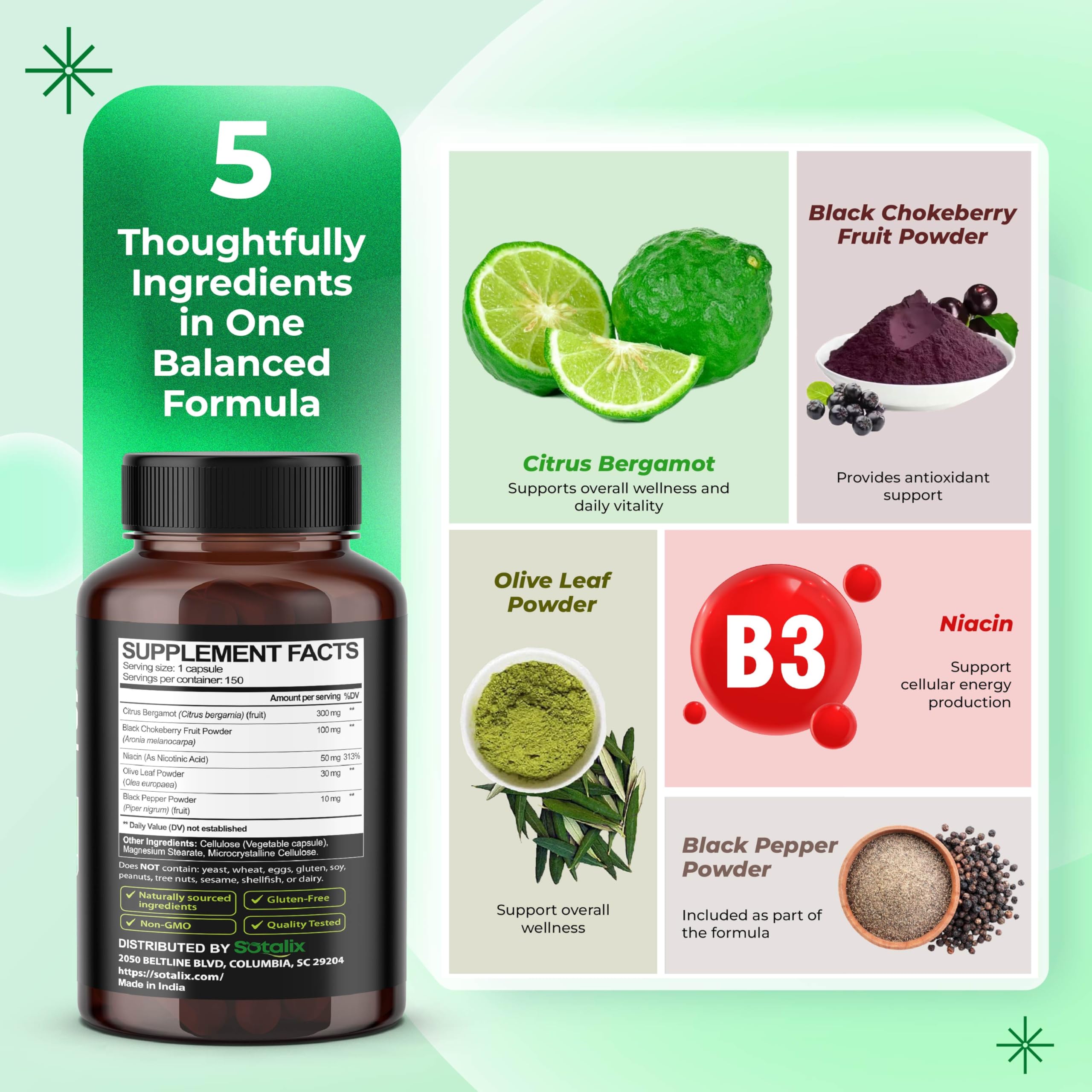 SOTALIX Citrus Bergamot Ultra Formula 15g packaging side view