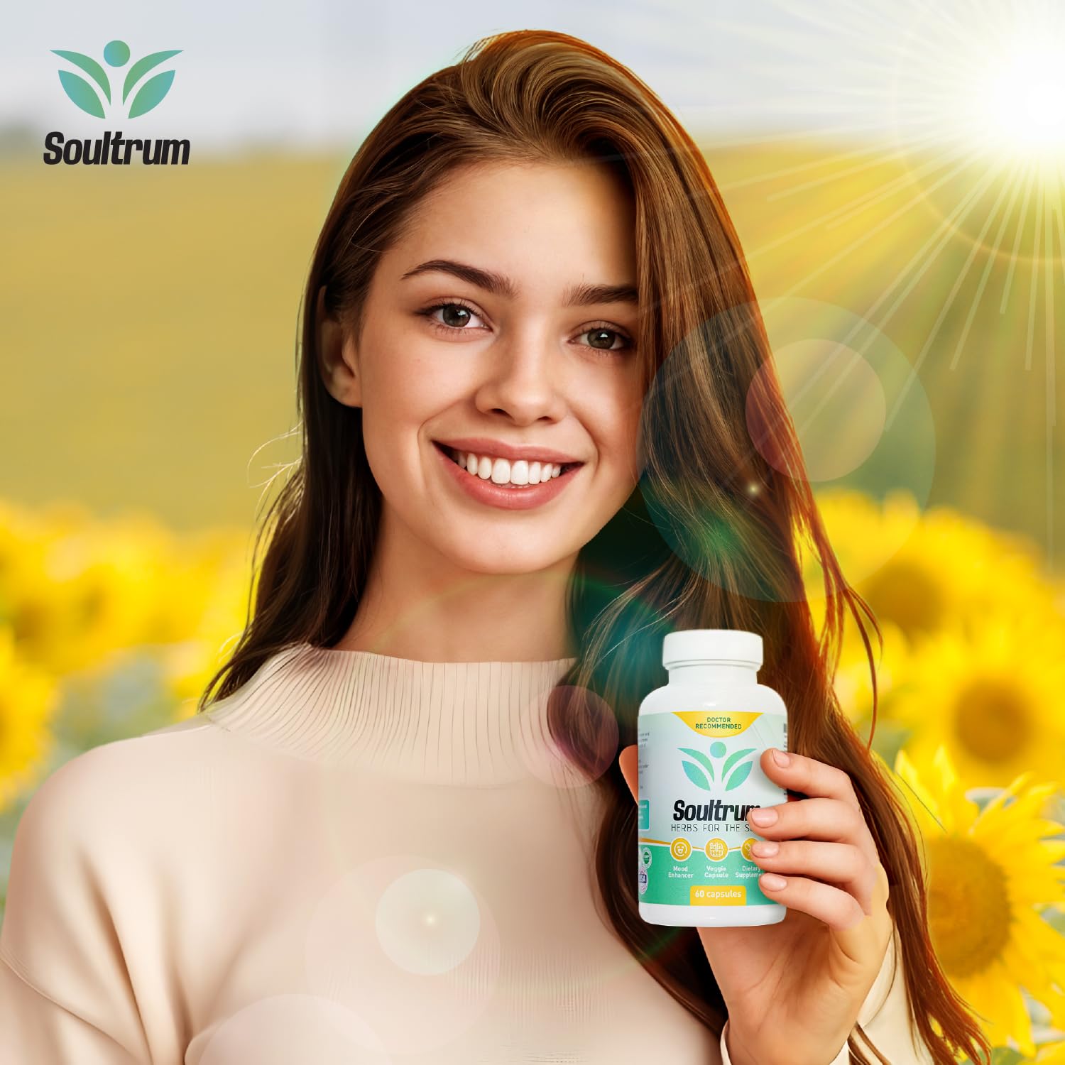 Soultrum Blended Vitamin & Mineral Supplement bottle with label