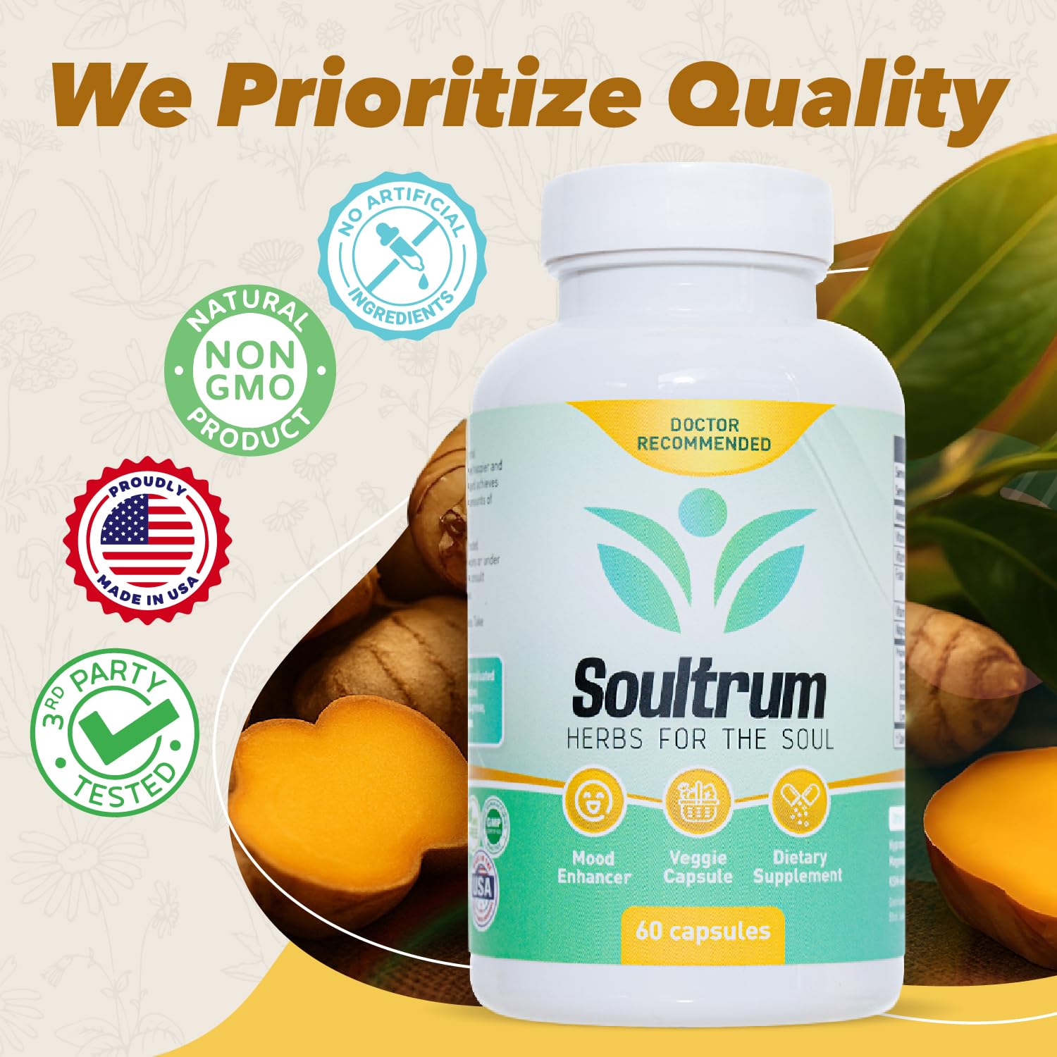 Soultrum Blended Vitamin & Mineral Supplement packaging details