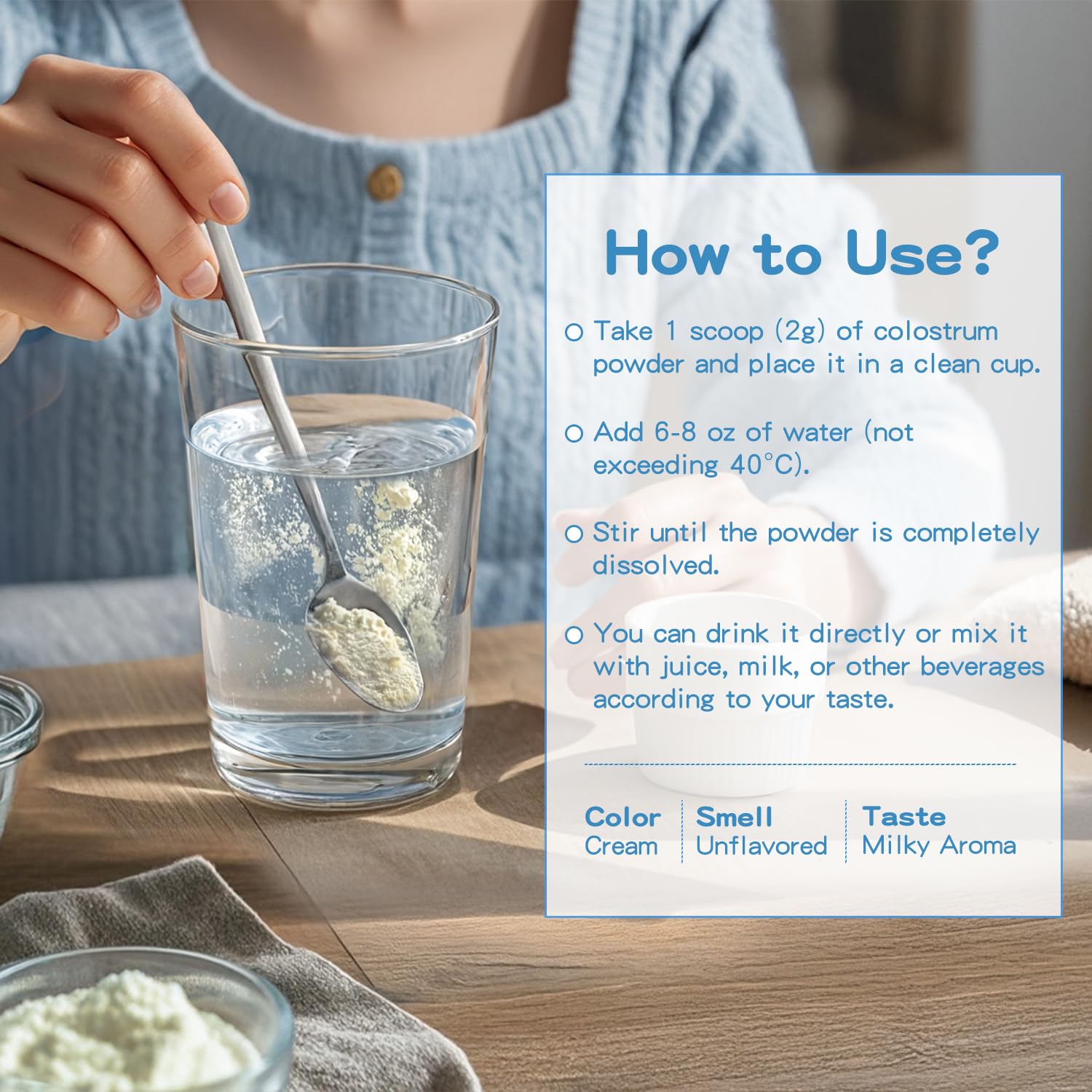 Sound Health Bovine Colostrum Powder nutritional information