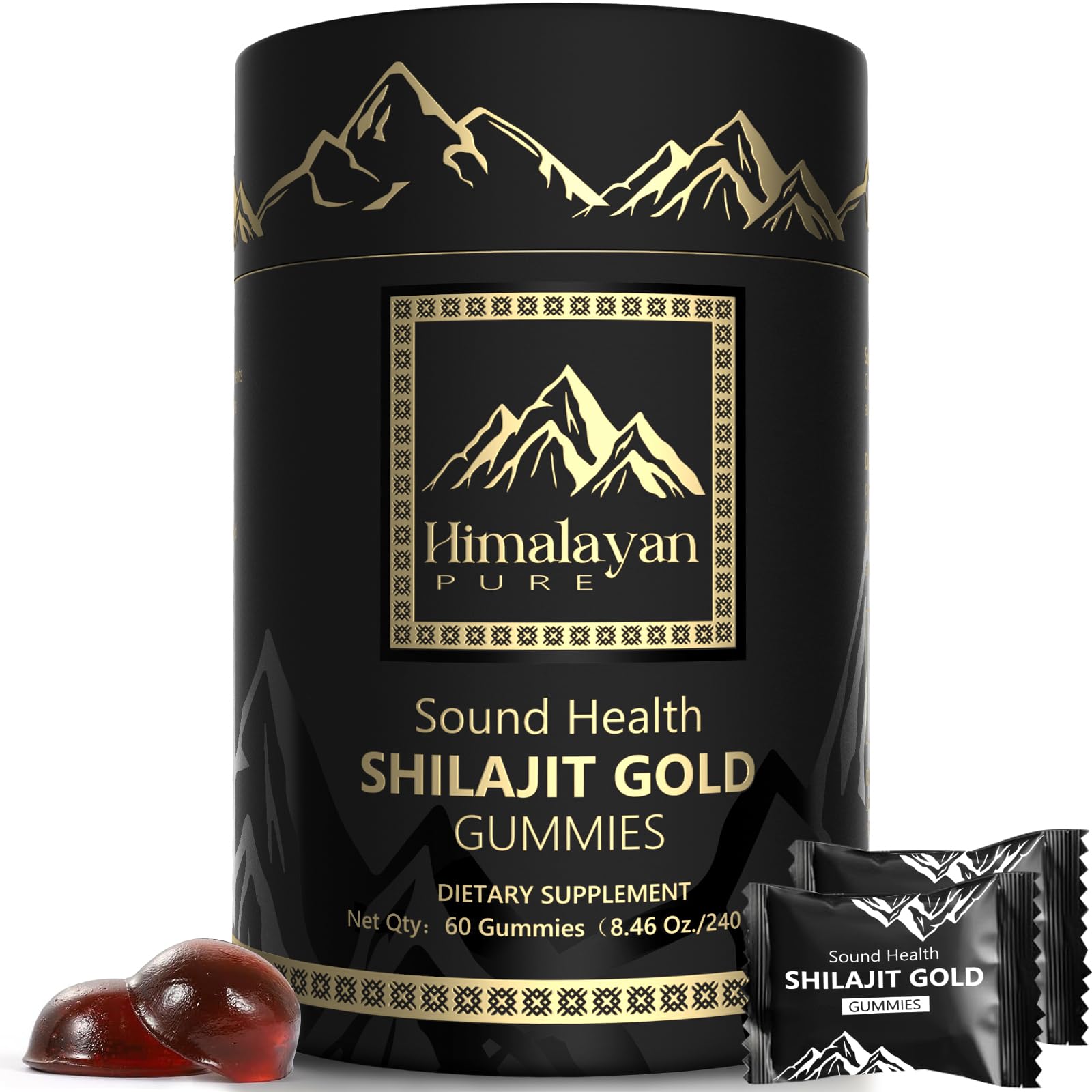 Sound Health Plus Shilajit Gummies front view packaging