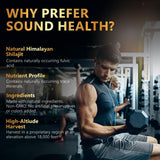 Sound Health Plus Shilajit Gummies with ingredients displayed