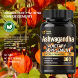 SoundHealth Ashwagandha Supplement 7000mg bottle side view