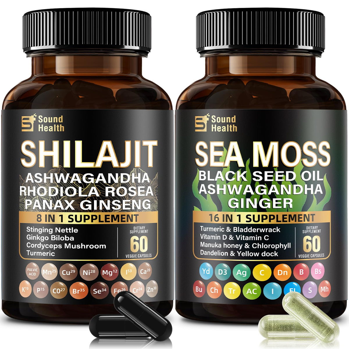 SoundHealth Blended Vitamin & Mineral Supplement bottle front view