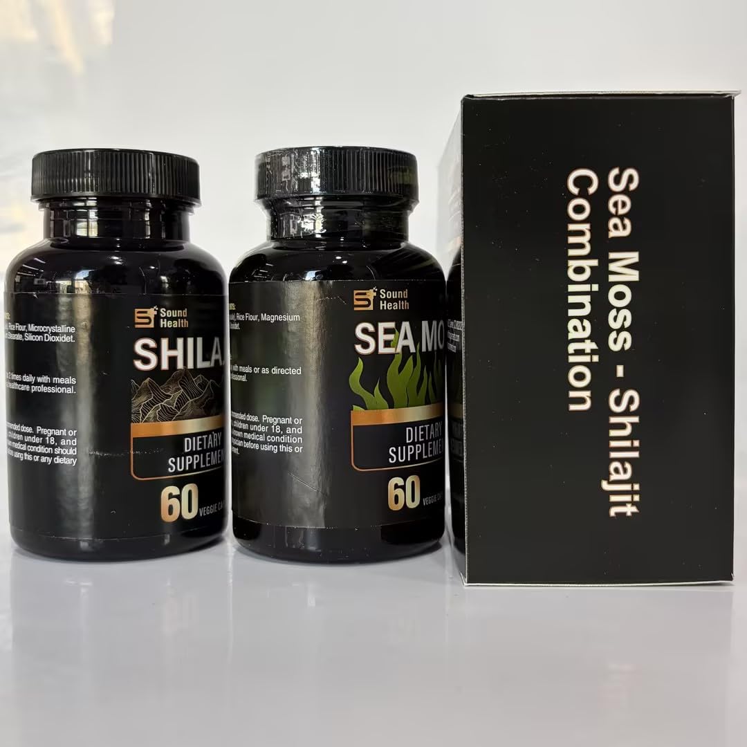 SoundHealth Blended Vitamin & Mineral Supplement lifestyle scene with healthy foods
